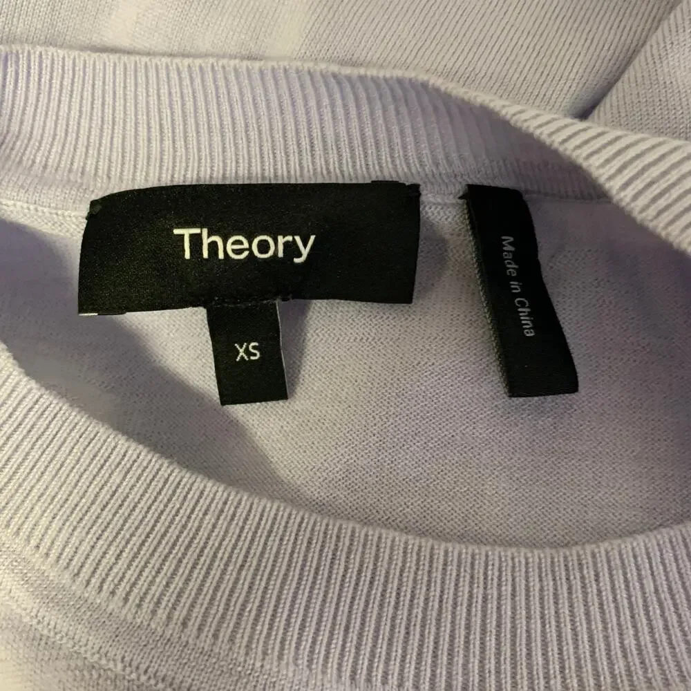 THEORY Size XS Lavender Wool Blend Pull On Pullover